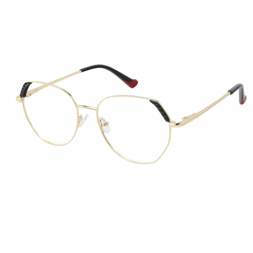 Geometric Gold Eyeglasses
