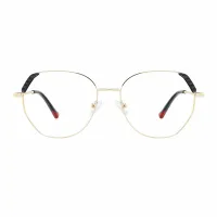 Geometric Gold Eyeglasses