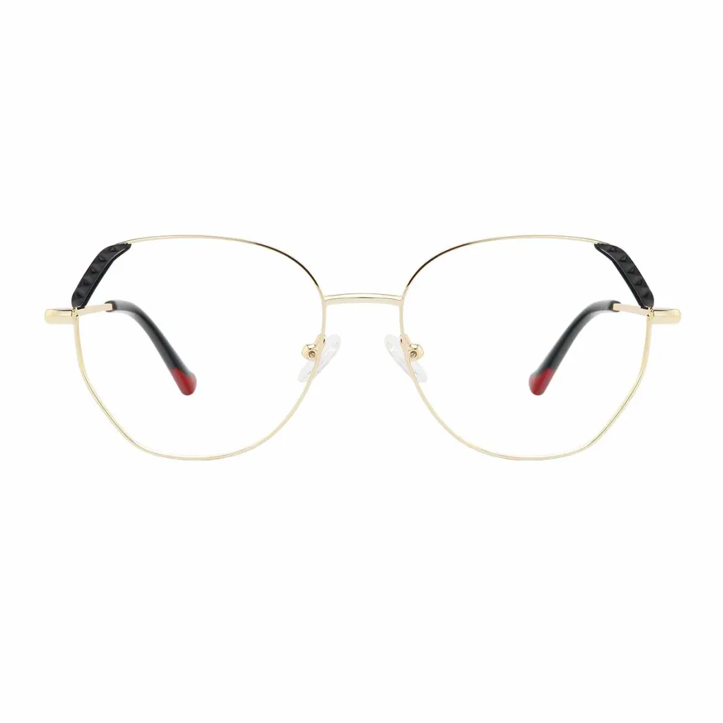 Geometric Gold Eyeglasses