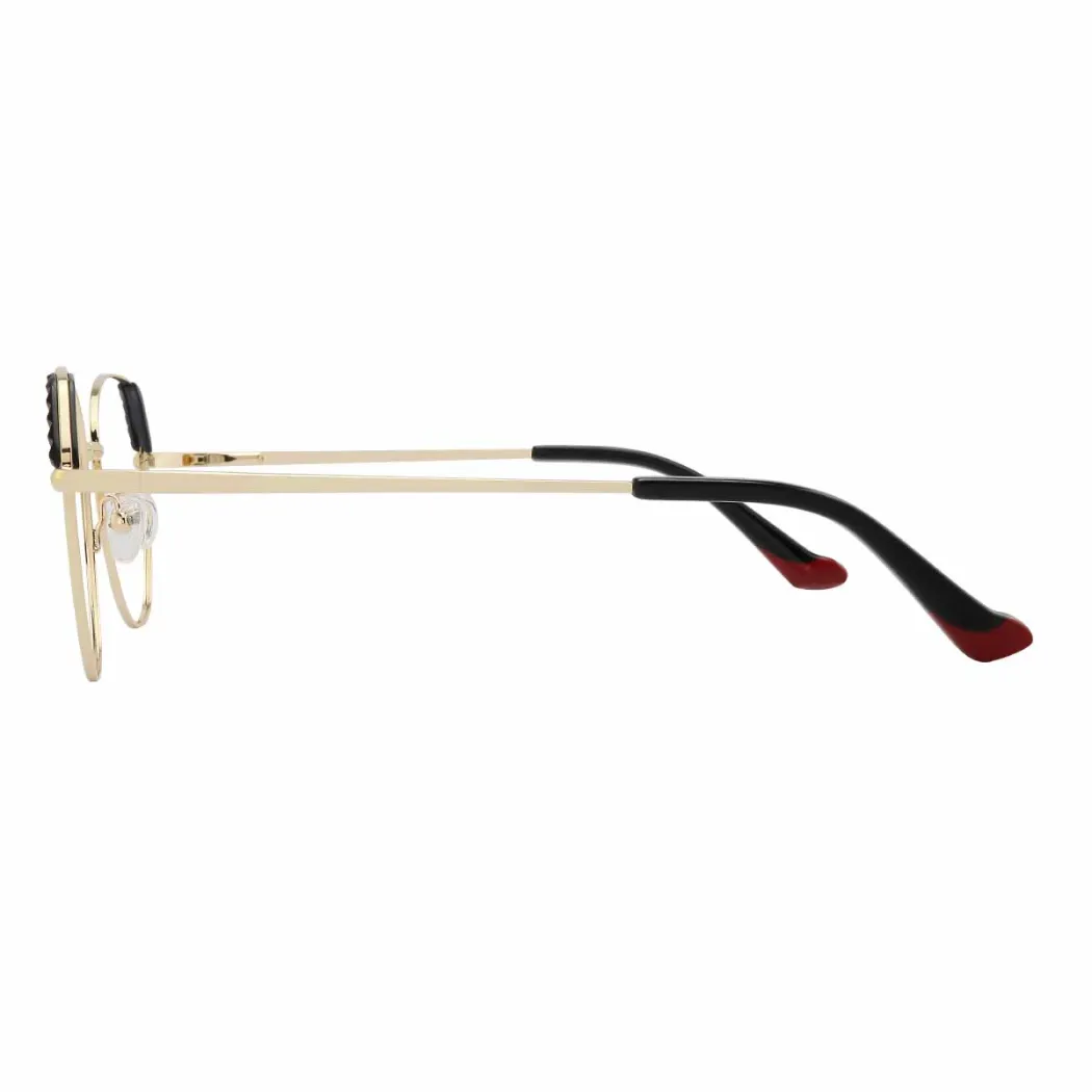 Geometric Gold Eyeglasses