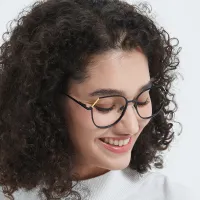 Geometric Black Eyeglasses