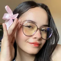 Geometric Pink Eyeglasses