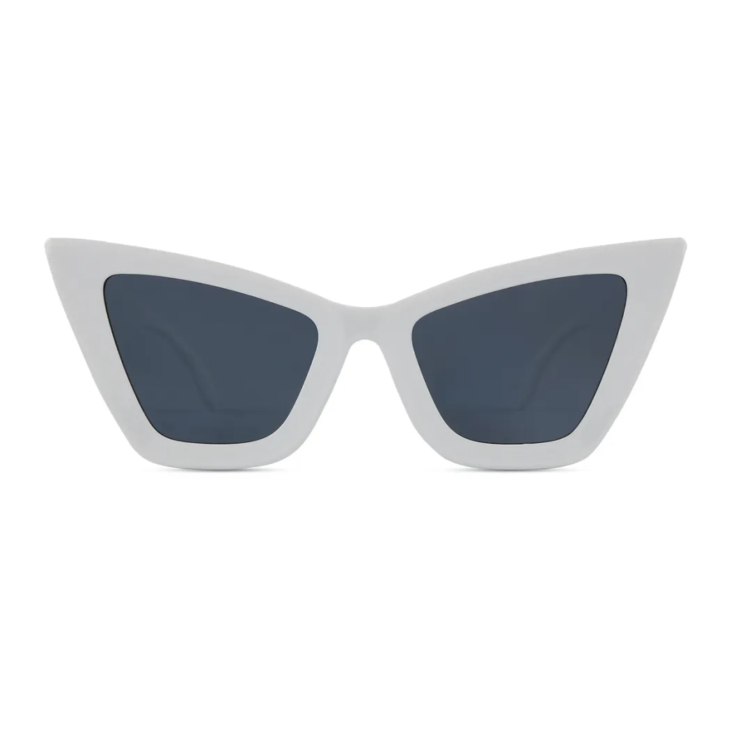 Cat-eye White Sunglasses