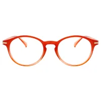 Oval Red Reading Glasses