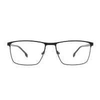 Rectangle Matte Black Eyeglasses