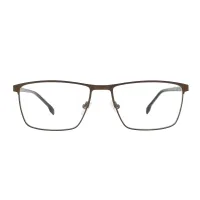 Rectangle Brown Eyeglasses