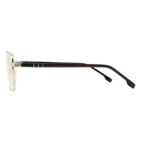 Rectangle Gold Eyeglasses
