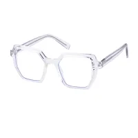 Geometric Clear Eyeglasses