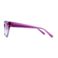Geometric Transparent Purple Eyeglasses