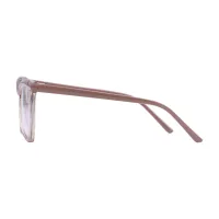 Geometric Transparent Brown Eyeglasses