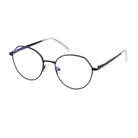Geometric Matte Black Eyeglasses
