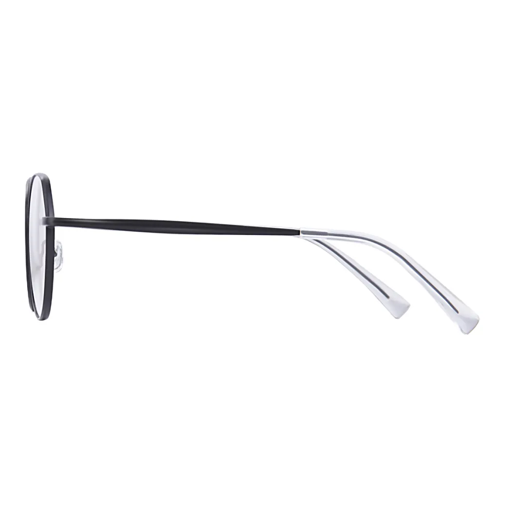 Geometric Matte Black Eyeglasses