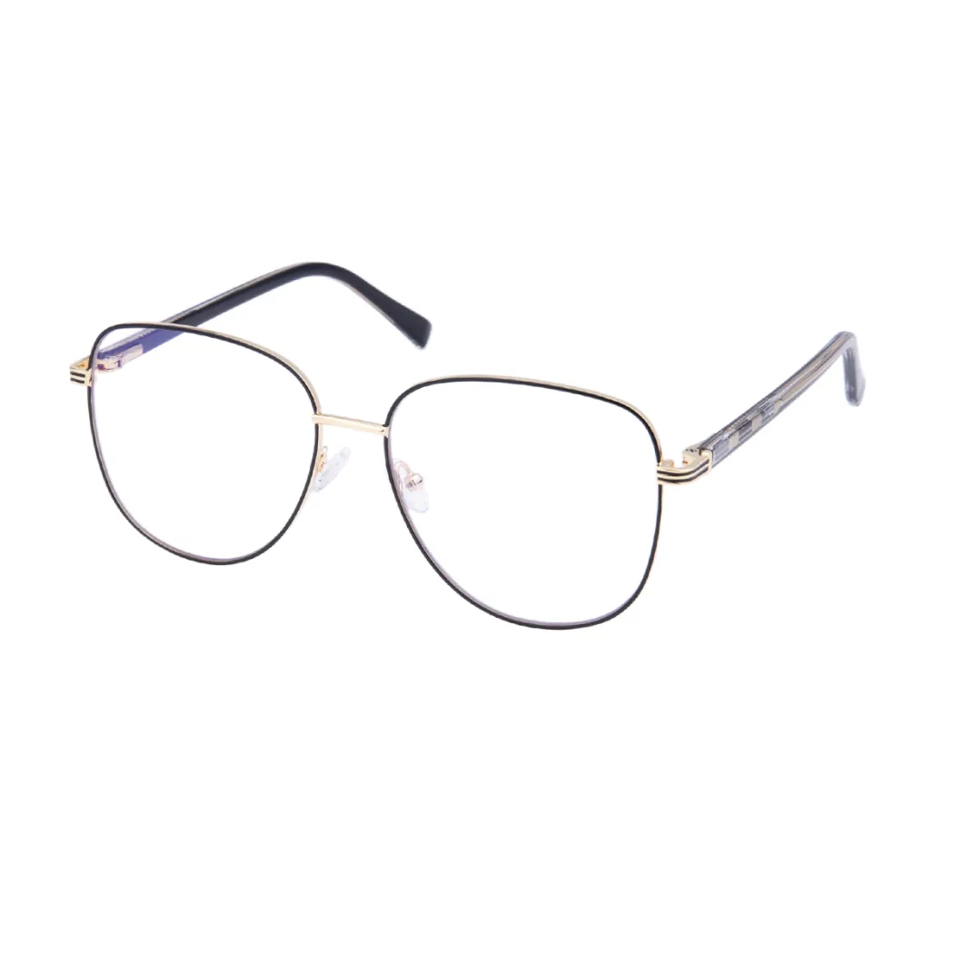 Square Black Gold Eyeglasses