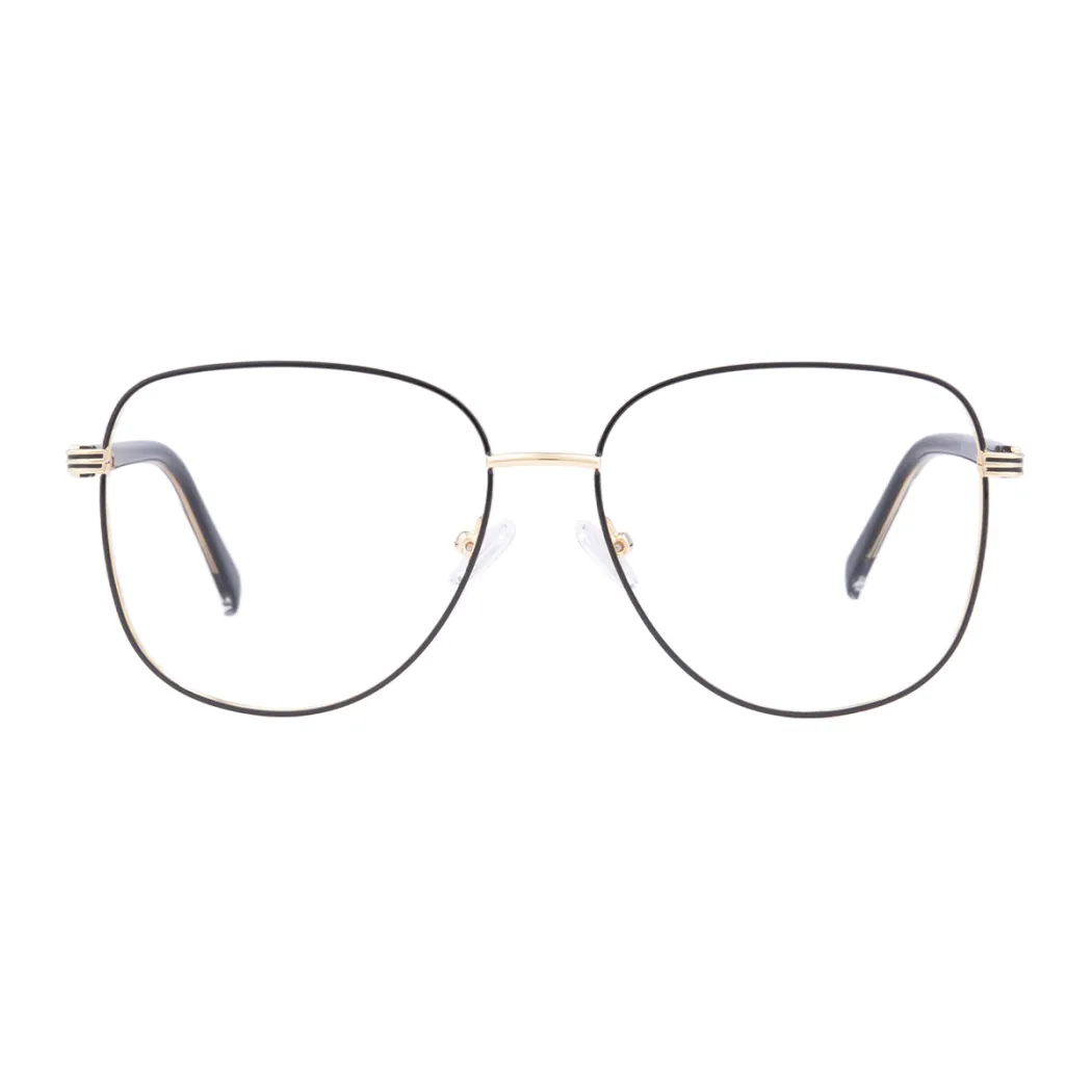 Square Black Gold Eyeglasses