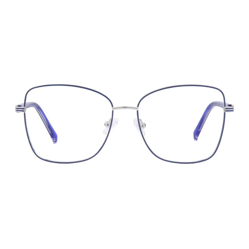 Square Blue/Silver Eyeglasses
