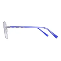 Square Blue/Silver Eyeglasses