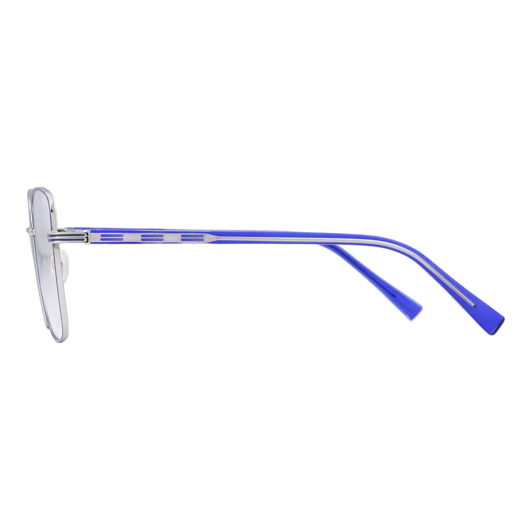 Square Blue/Silver Eyeglasses