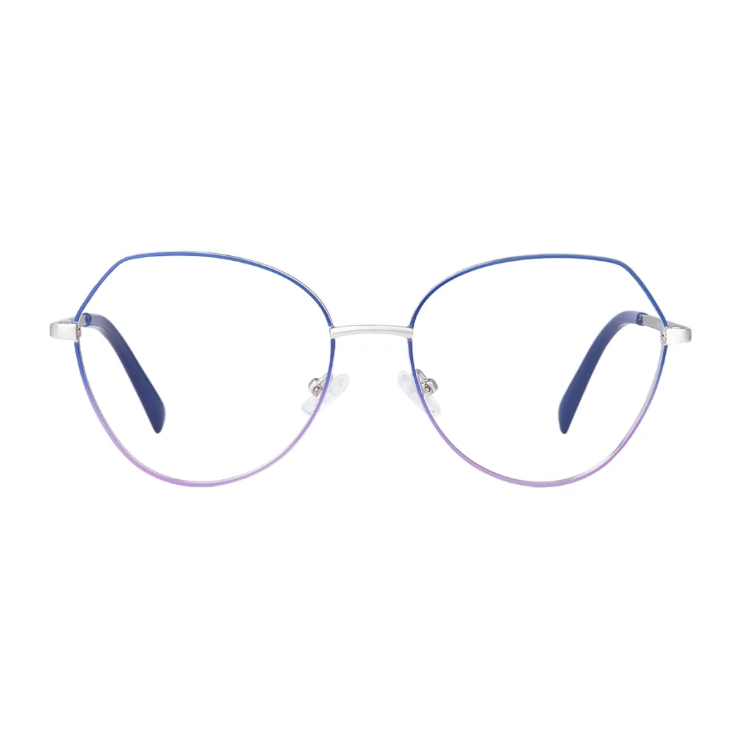 Geometric Blue/Silver Eyeglasses