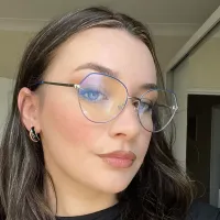 Geometric Blue/Silver Eyeglasses