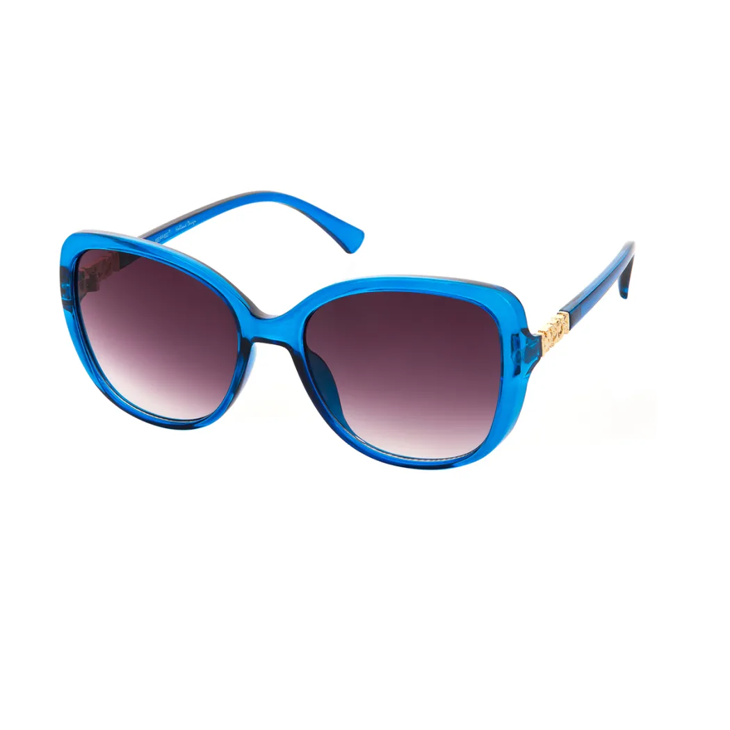 Oval Transparent Blue Sunglasses
