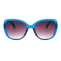 Oval Transparent Blue Sunglasses