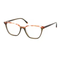 Rectangle Transparent Green Eyeglasses