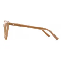 Cat-eye Transparent Brown Eyeglasses