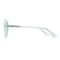 Oval Transparent Green Eyeglasses