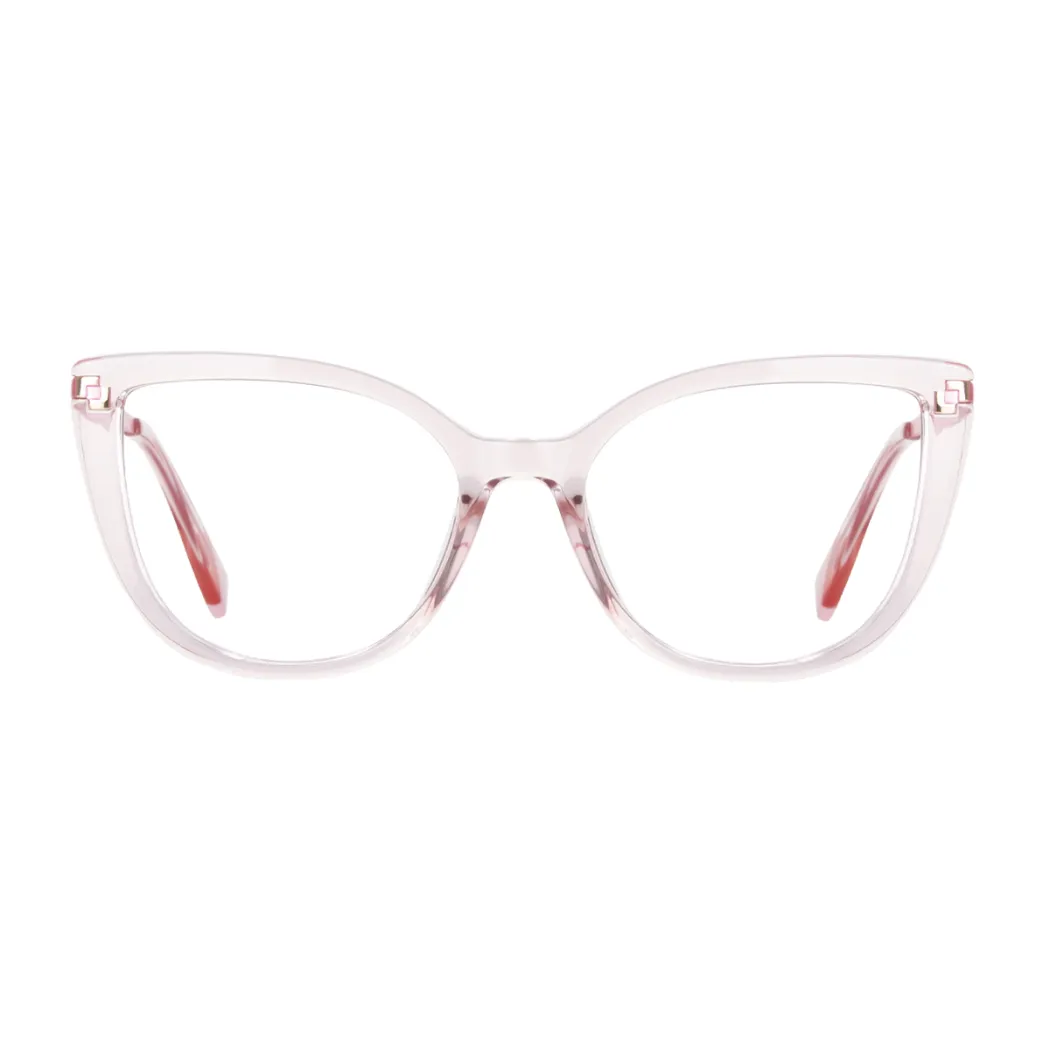 Cat-eye Transparent Red Eyeglasses