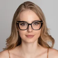Cat-eye Transparent Red Eyeglasses