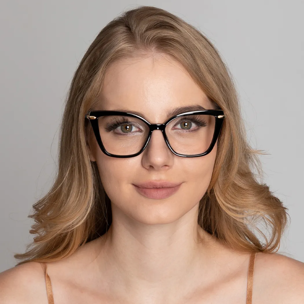 Cat-eye Transparent Red Eyeglasses