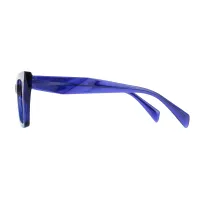 Cat-eye Transparent Blue Eyeglasses