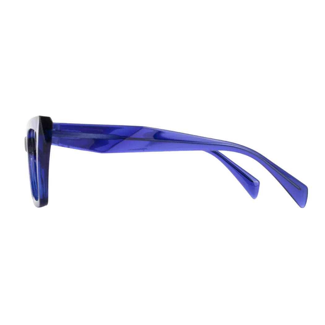 Cat-eye Transparent Blue Eyeglasses