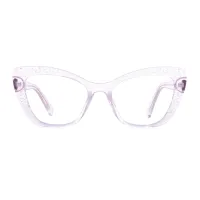 Cat-eye Transparent Pink Eyeglasses