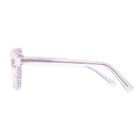 Cat-eye Transparent Pink Eyeglasses