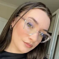 Cat-eye Transparent Pink Eyeglasses