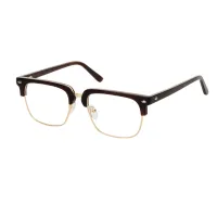 Rectangle Brown/Gold Eyeglasses