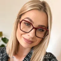 Square Red Eyeglasses