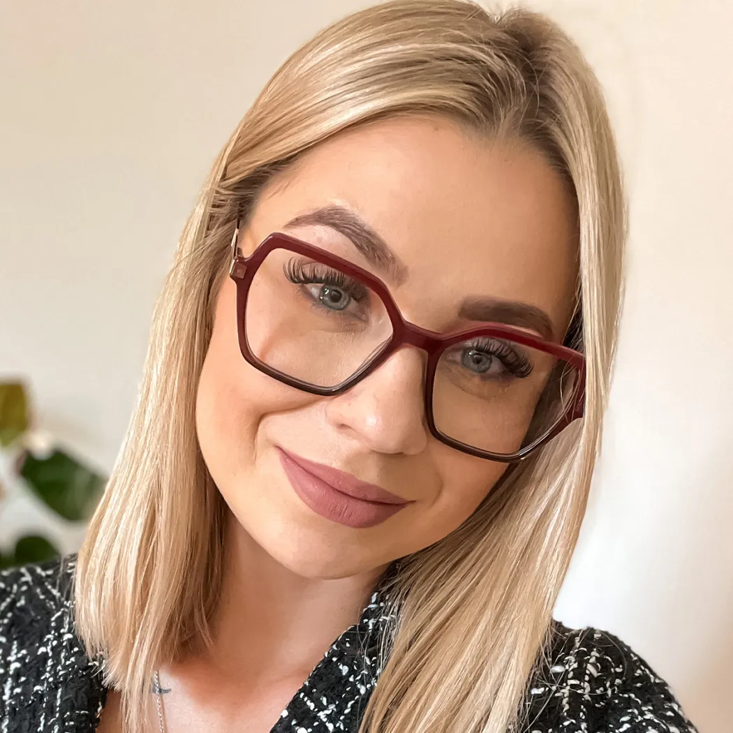 Square Red Eyeglasses