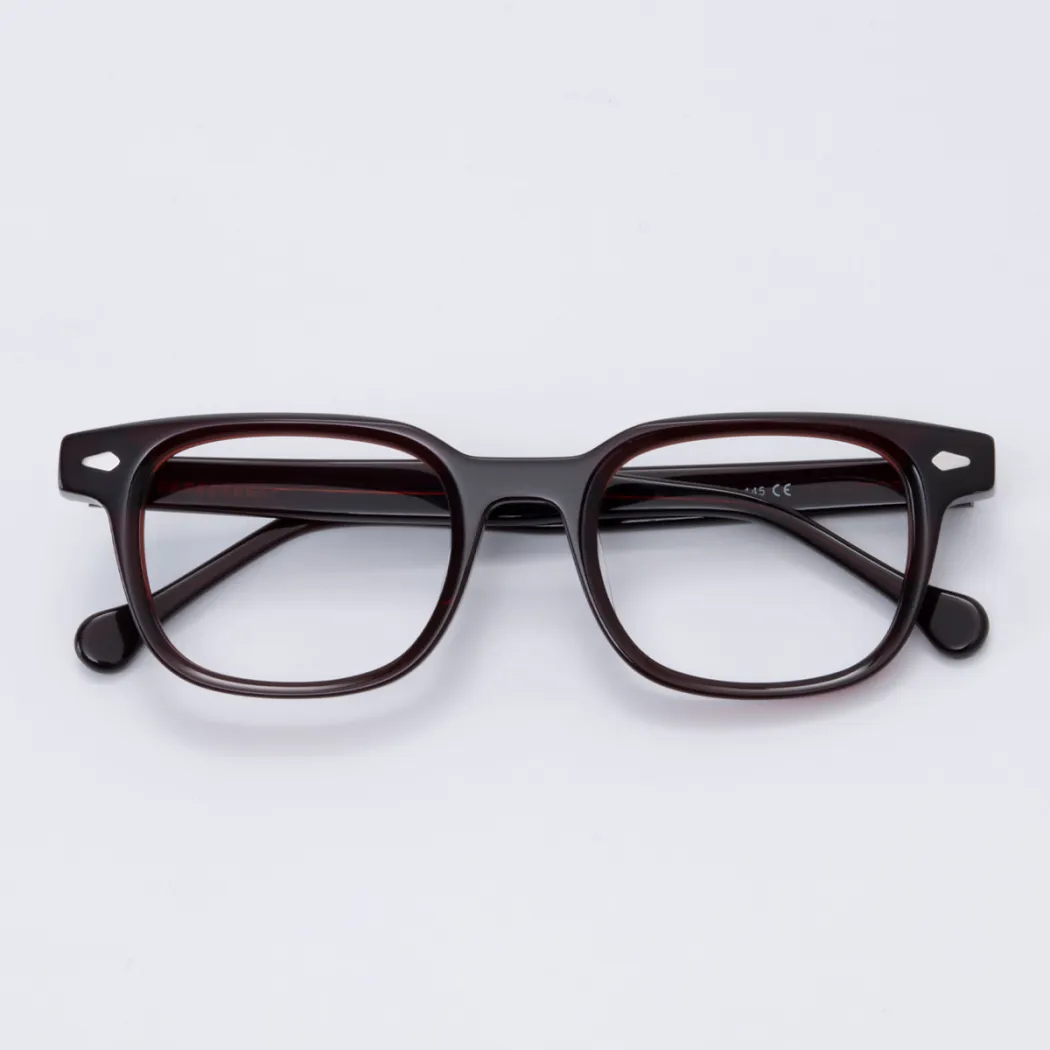 Rectangle Brown Eyeglasses