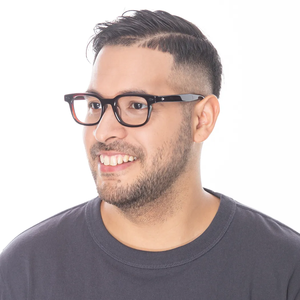 Rectangle Brown Eyeglasses