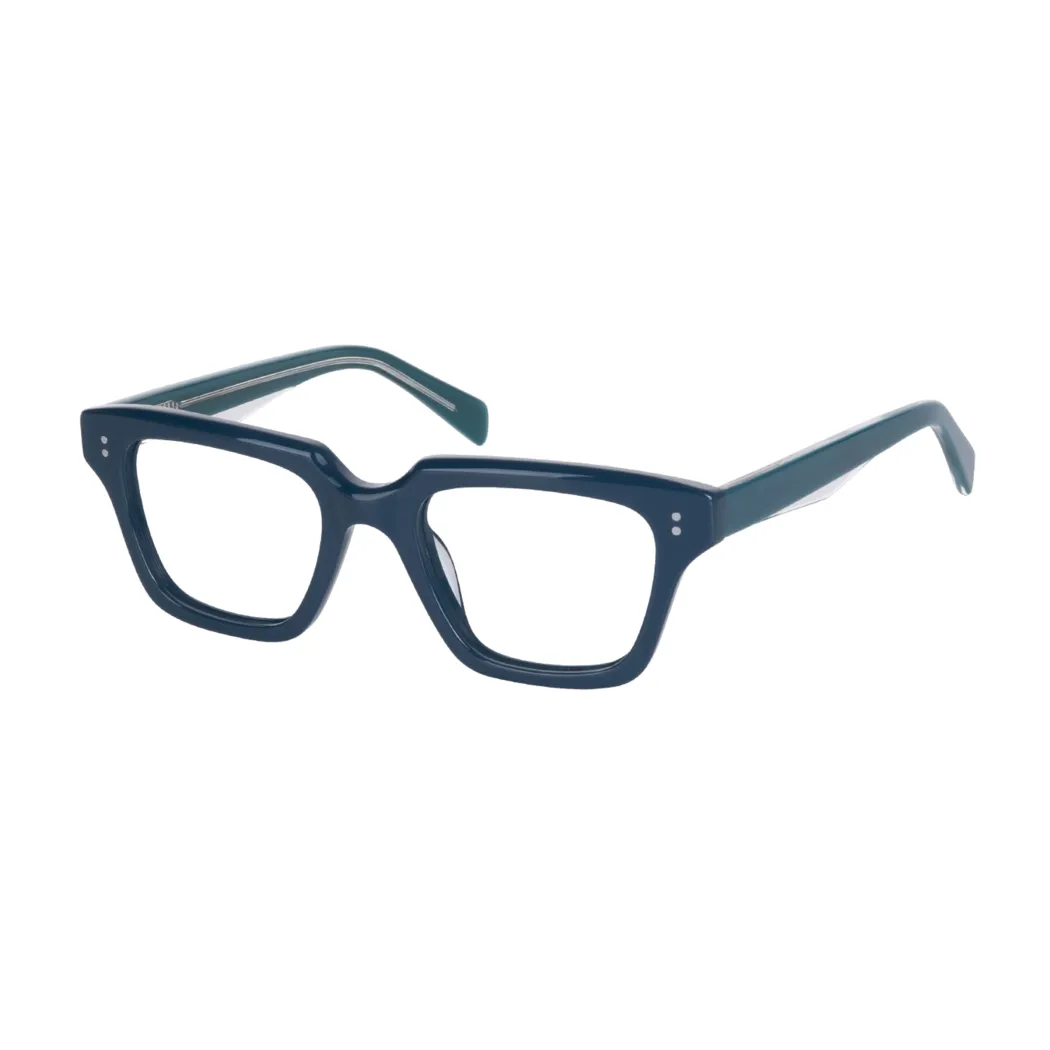 Rectangle Blue Eyeglasses