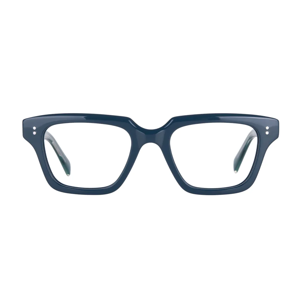 Rectangle Blue Eyeglasses