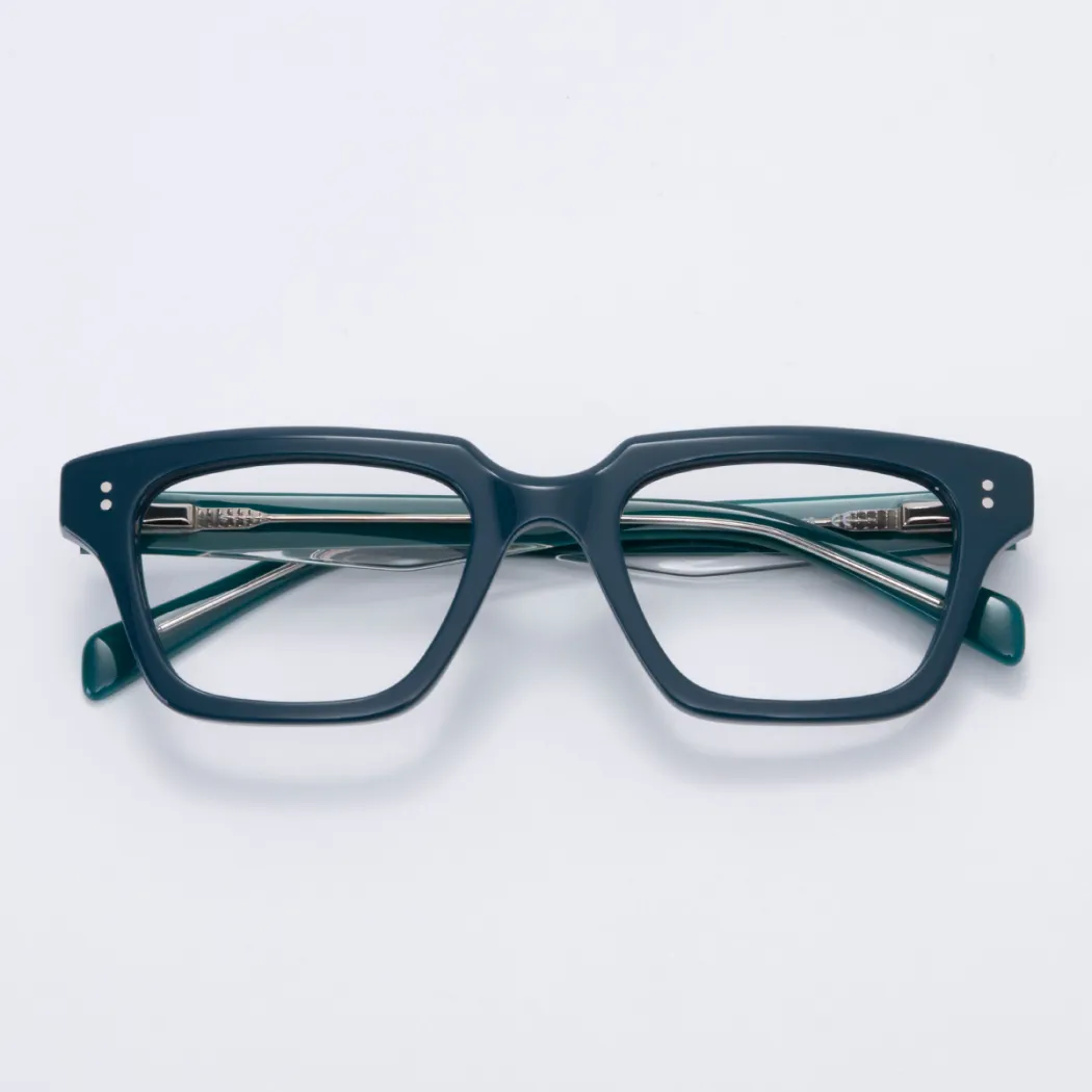 Rectangle Blue Eyeglasses