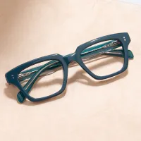 Rectangle Blue Eyeglasses