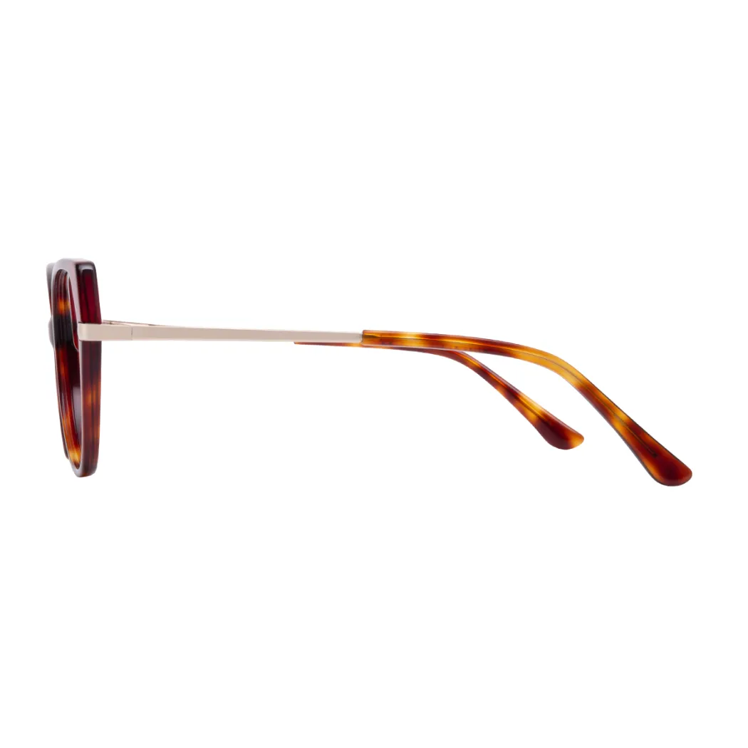 Geometric Ruby Tortoiseshell Eyeglasses