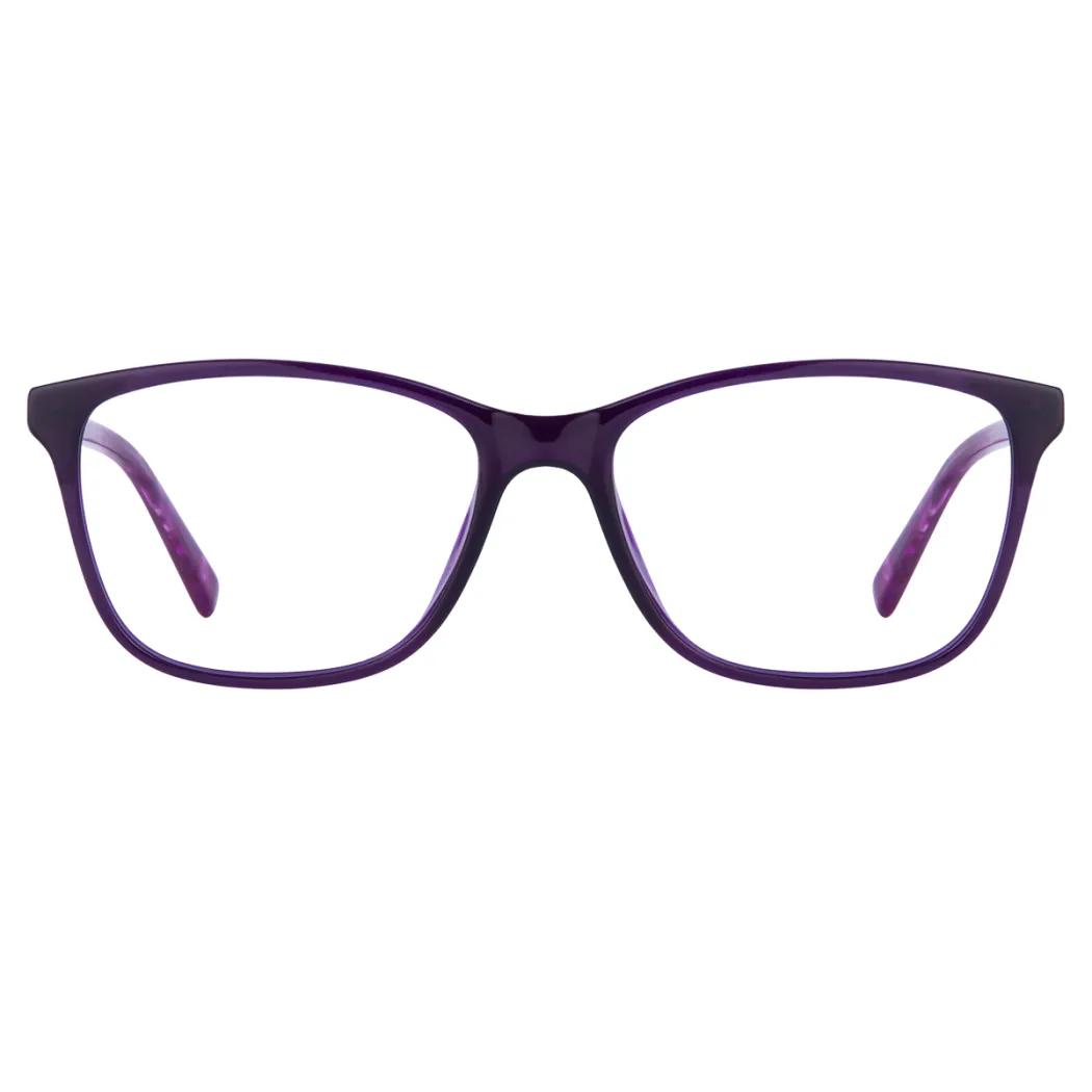 Rectangle Purple Eyeglasses
