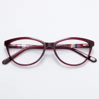Oval Red Eyeglasses