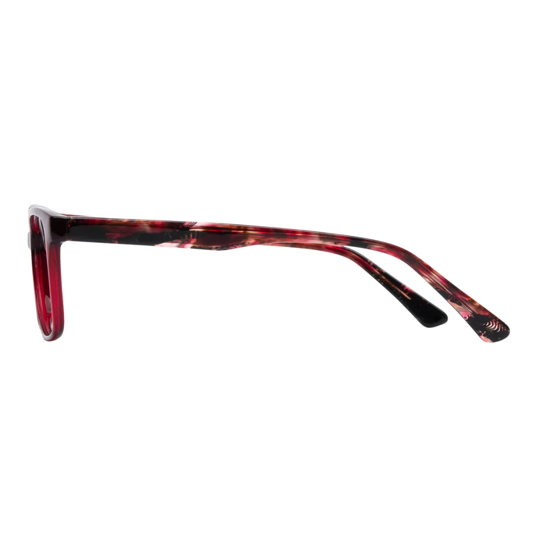 Rectangle Red Eyeglasses