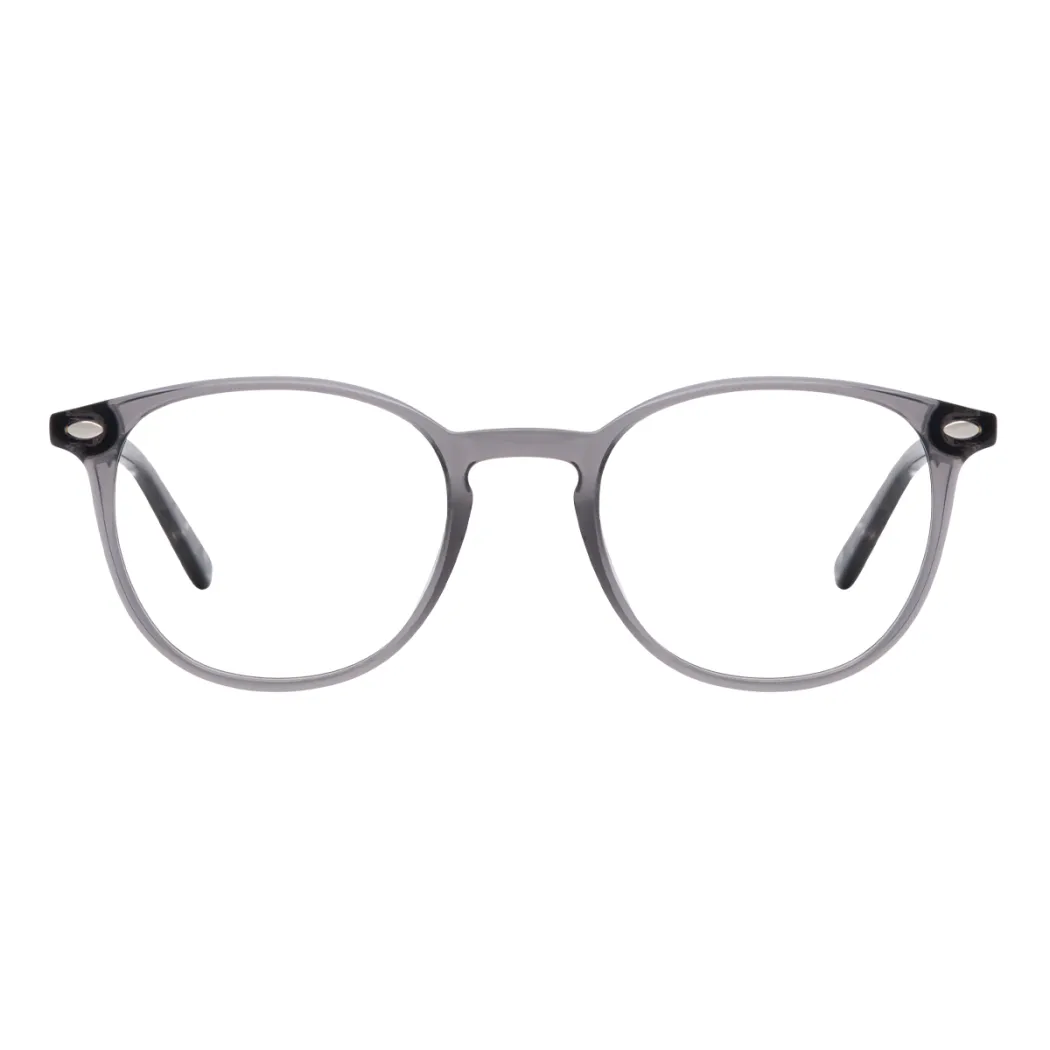 Round Grey Eyeglasses
